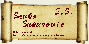 Savko Supurović vizit kartica